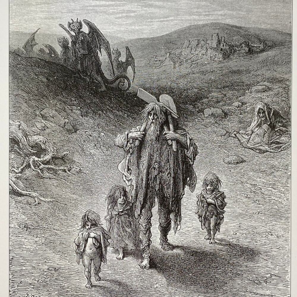Dore, Rabelais, Plowman, Gaster's Island, Illustration, Print, ~ 240707-WH 292
